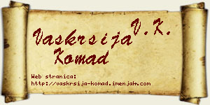Vaskrsija Komad vizit kartica